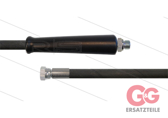 HD-Schlauch schwarz 1SC-10 - 15m - 3/8" AGR x 3/8" DKR - 1x GKS - 250 Bar