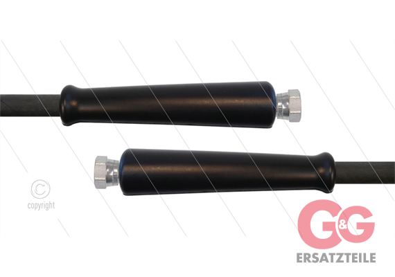 HD-Schlauch schwarz 1SC-10 - 20m - 2 x 3/8" DKR - 2x GKS - 250 Bar
