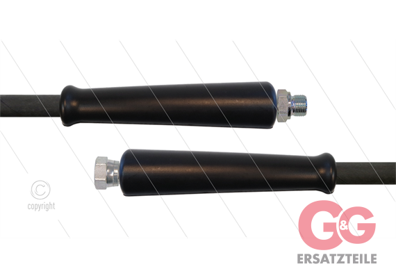 HD-Schlauch schwarz 1SC-10 - 30m - 3/8" AGR x 3/8" DKR - 2x GKS - 250 Bar