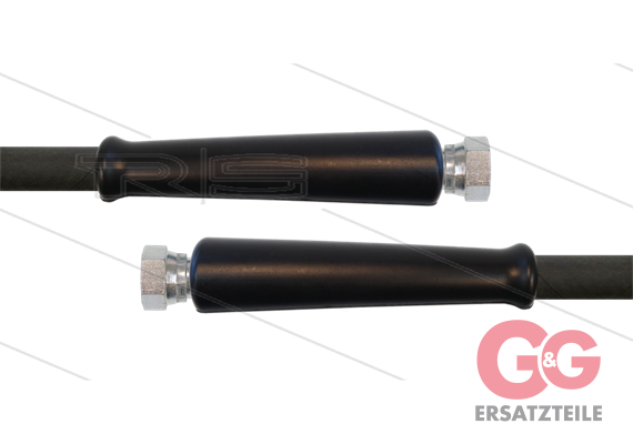 HD-Schlauch schwarz 1SC-12 - 15m - 2x 1/2" DKR - 2x GKS - 250 Bar