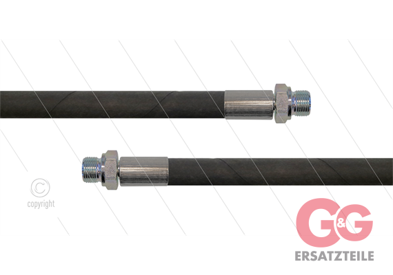 HD-Schlauch schwarz 1SC-12 - 25m - 2 x 1/2" AGR - ohne GKS - 250 Bar