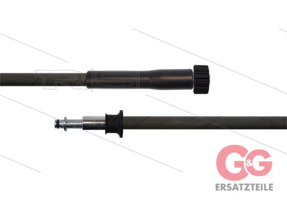 HD-Schlauch schwarz 1SN-06- 10m - M22x1,5 HV flach x Ø10mm Stecknippel 21mm Ring - 1x GKS