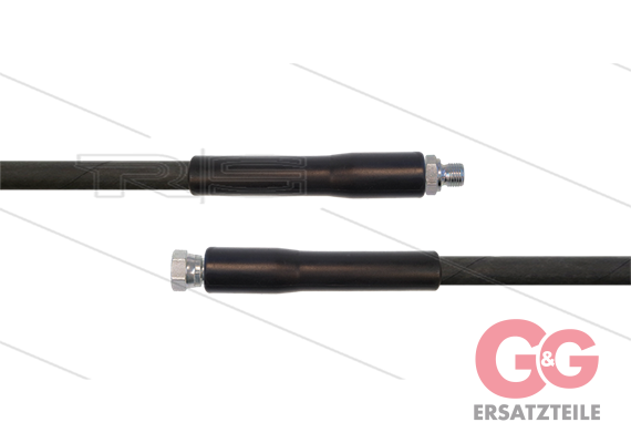 HD-Schlauch schwarz 1SN-06 - 15m - 1/4" DKR x 1/4"AGR - 2x GKS - 250 Bar