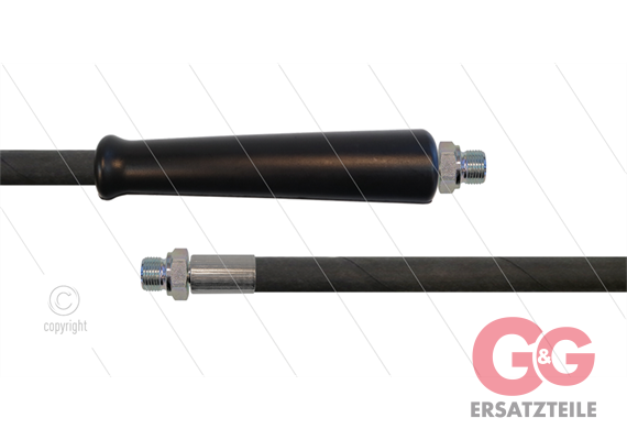 HD-Schlauch schwarz 1SN Plus-08 - 15m - 2x 3/8" AGR - 1x GKS - 315 Bar