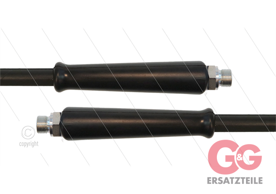 HD-Schlauch schwarz 1SN Plus-08 - 15m - 2x 3/8" AGR - 2x GKS - 315 Bar