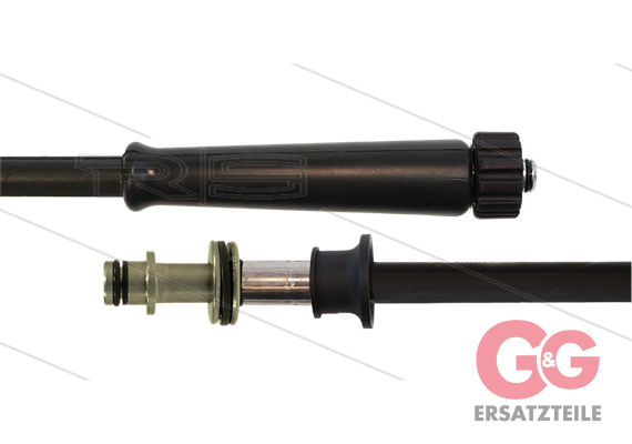 HD-Schlauch schwarz 1SN Plus-08 - 15m - M22x1,5 HV x Stecknippel Ø11 mit Lager VA - 1x GKS