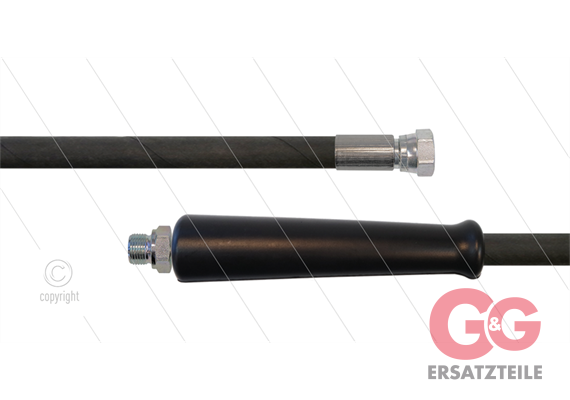 HD-Schlauch schwarz 2SC-08 - 20m - 3/8" AGR x 3/8" DKR - 1x GKS - 400 Bar