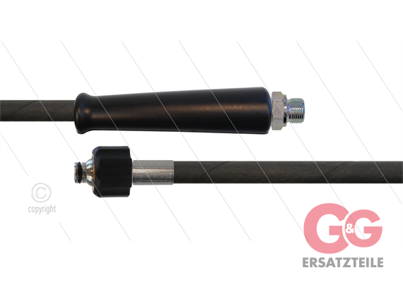 HD-Schlauch schwarz 2SC-10 - 10m - 3/8" AGR x M22x1,5 HV konisch - 1x GKS - 400 Bar