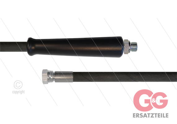 HD-Schlauch schwarz 2SC-10 - 20m - 3/8" AGR x 1/2" DKR - 1x GKS - 400 Bar