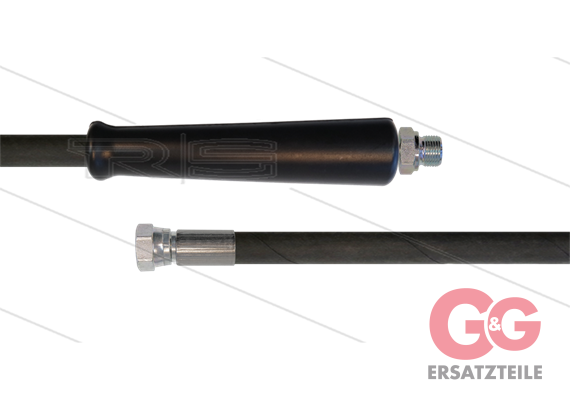 HD-Schlauch schwarz 2SC-10 - 25m - 3/8" AGR x 1/2" DKR - 1x GKS - 400 Bar - 3/8" AGR