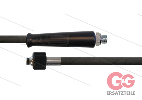 HD-Schlauch schwarz 2SC-10 - 35m - 3/8" AGR x M22x1,5 HV konisch - 1x GKS - 400 Bar - 3/8"