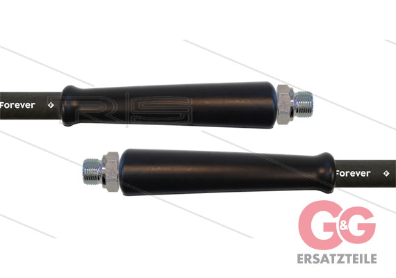 HD-Schlauch schwarz 2SCX-12 - Forever - 10m - 2x 3/8" AGR - 2x GKS - 400 Bar