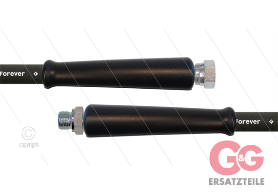 HD-Schlauch schwarz 2SCX-12 - Forever - 20m - 1/2" DKR x 3/8" AGR - 2x GKS - 400 Bar