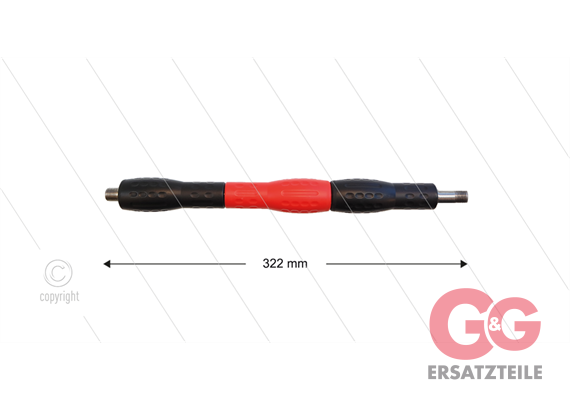 Iso88 lans L=322mm - draaibare isolatie 300mm - zwart/rood/z