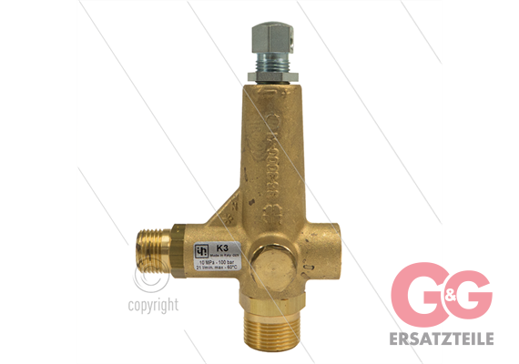 K3.1 - Druckregelventil - 100 Bar - 11 bis 16 l/min -max 60°C - Eingang: 3/8" IG - Ausgang