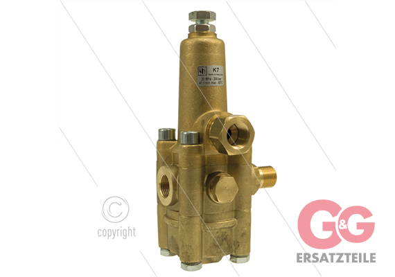 K7.3 Druckregelventil - 200 Bar - 25 bis 41 l/min - max 60°C - Ein: 3/8" IG - Aus: 3/8" AG