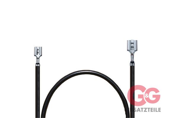 Kabel 500 mm Flachhülse 6,3mm : Flachhülse 4,8mm