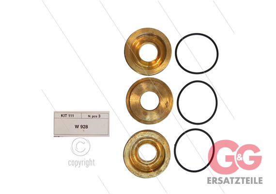 Kit 111 - Satz Messingringe + O-Ringe Ø16mm (3x) - Serie 47 - W928