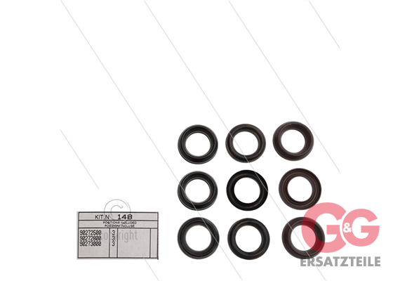 Kit 148 - Satz Hochdruck- und Niederdruckdichtungen + Restopring Ø22mm (3x) - Serie 47