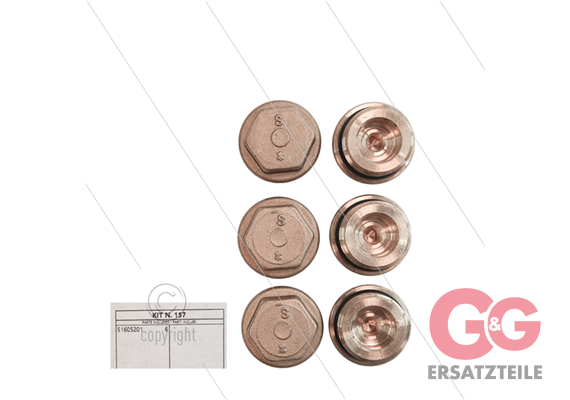 Kit 157 - Satz Ventilstopfen + O-Ring (6x) - M24x1,5x11,2- Serie 51 Misting