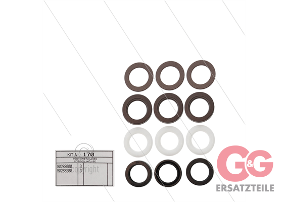 Kit 170 - Satz Hochdruck- und Niederdruckdichtungen Ø20mm (3x) - Serie 66