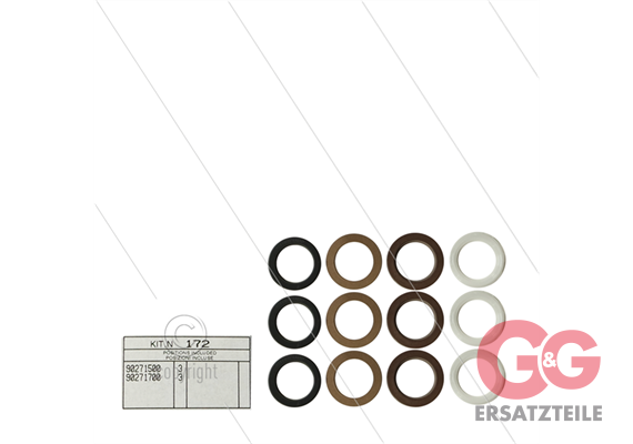 Kit 172 - Satz Hochdruck- und Niederdruckdichtungen Ø22mm (3x) - Serie 66