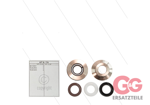 Kit 175 - kompletter Dichtsatz Ø16mm für 1 Plunger - Serie 66