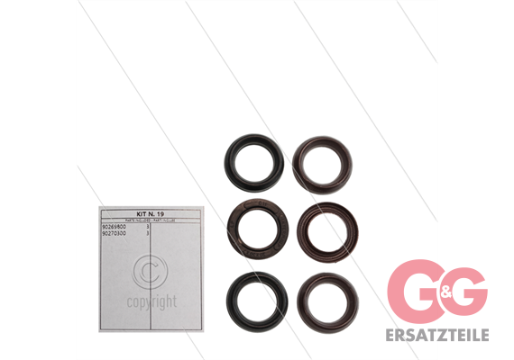 Kit 19 - Satz Hochdruck- und Niederdruckdichtungen Ø20mm (3x) - Serie 50