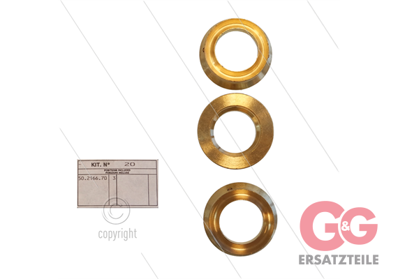 Kit 20 - Satz Messing Zwischenringe Ø20mm (3x) - Serie 50