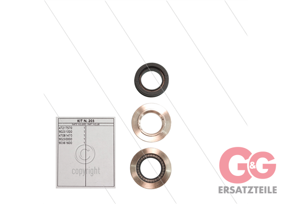 Kit 203 - kompletter Dichtsatz Ø22mm für 1 Plunger - Serie 47(V)HT