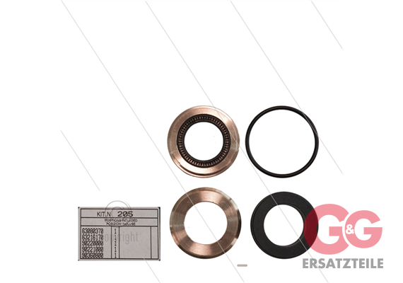 Kit 205 - kompletter Dichtsatz Ø18mm für 1 Plunger - Serie 63(V)HT