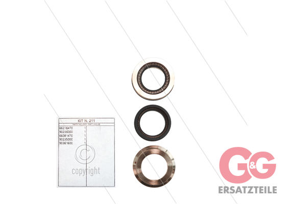 Kit 211 - kompletter Dichtsatz Ø24mm für 1 Plunger - Serie 66 (V)HT