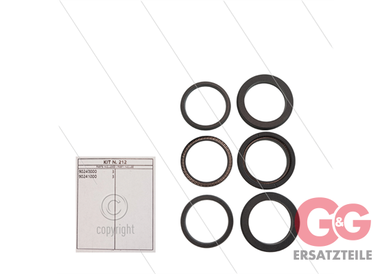 Kit 212 - Manschettensatz Ø36mm für 3 Plunger - Serie 69 +