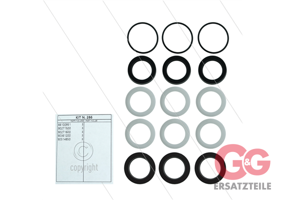 Kit 286 - Manschettensatz Ø22mm für 3 Plunger - Serie 59