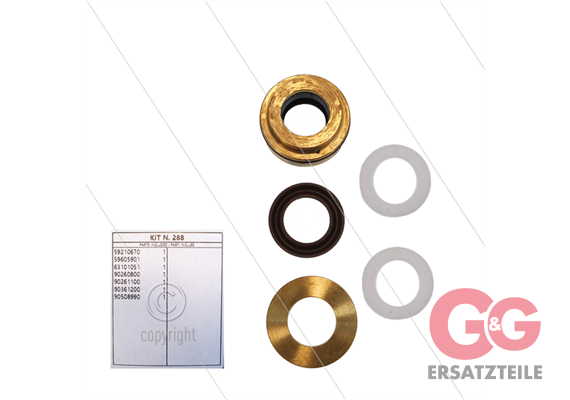 Kit 288 - kompletter Dichtsatz Ø15mm für 1 Plunger - Serie 59