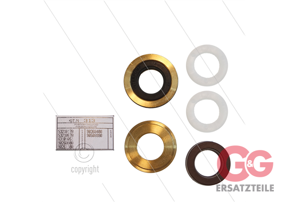 Kit 313 - kompletter Dichtsatz Ø15mm für 1 Plunger - Serie 53