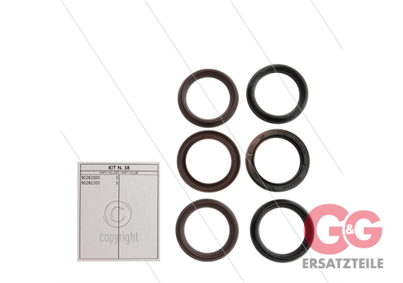 Kit 38 - Satz Hochdruck- und Niederdruckdichtungen Ø36mm (3x) - Serie 69 + 75