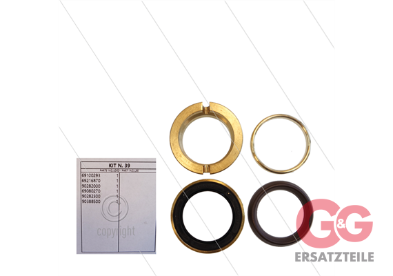 Kit 39 - kompletter Dichtsatz Ø36mm für 1 Plunger - Serie 69 + 75