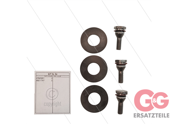 Kit 54 - Satz Plungerschrauben + Dichtungen (3x) - Serie 69 - WS104 - WS153