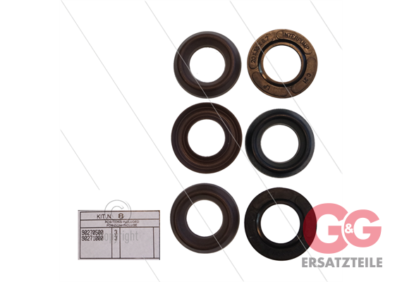 Kit 8 - Manschettensatz Ø20mm für 3 Plunger - Serie 47 + 48 + 69