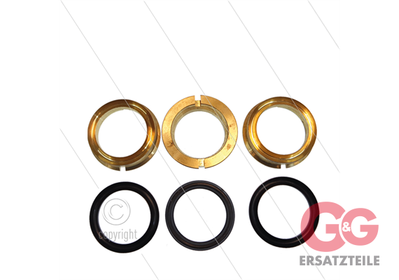 Kit 81 - Satz Messing Zwischenringe + Restop-Ringen Ø45mm (3x)