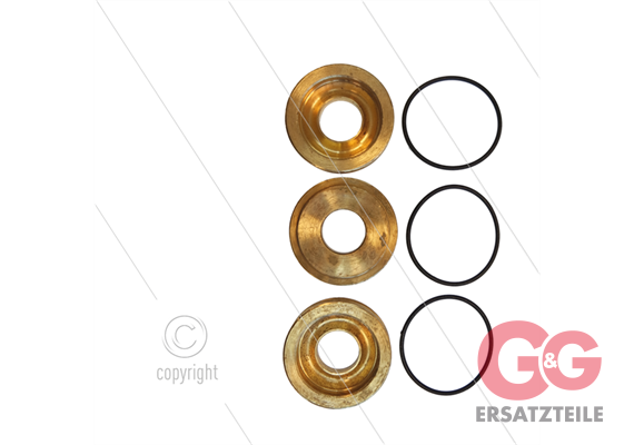 Kit 91 - Satz Messingringe + O-Ringe Ø15mm (3x) - Serie 50