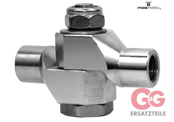 Knickgelenk achsdichtend, rostfrei / KGK-04 G1/4"F G1/4"F ø17