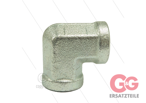 Knie - staal - 2 x 1/4" bi - BSP