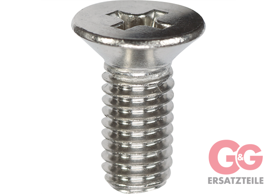 Kreuzschlitz-Schraube M5 (20 Stück für Bürstenkappe schwarz (Bürstenlanze), 1,2 cm Länge
