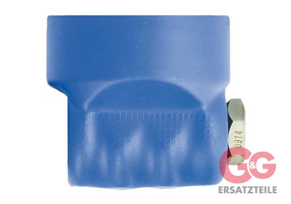 Kugelhahn 1/2"IG : 1/2"IG Edelstahl isoliert blau