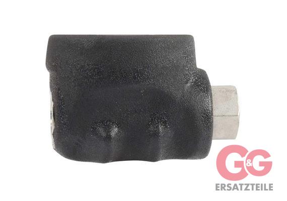 Kugelhahn 1/2"IG : 1/2"IG Edelstahl isoliert schwarz