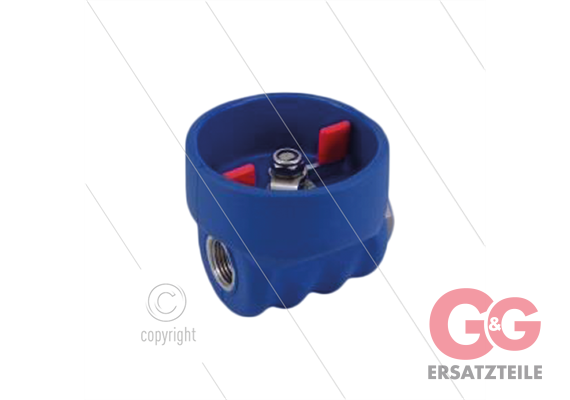 Kugelhahn 1/2" - mit Schutz - Edelstahl 304 - 60 Bar - max 95°C - 2 x 1/2" IG - Bedienung