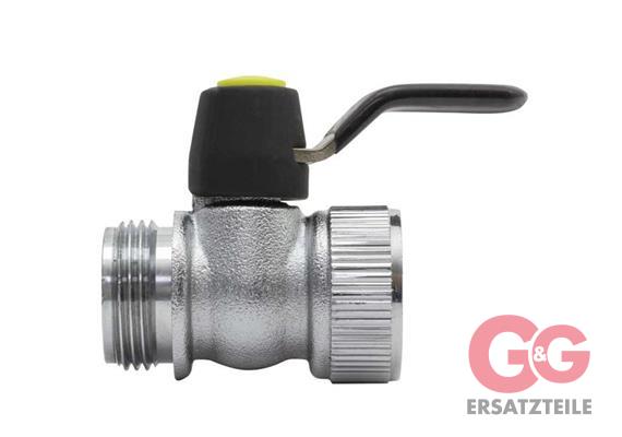Kugelhahn 3/4"IG : 3/4"AG Messing vernickelt  max. 8 bar max. 50°C