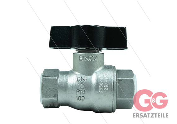 Kugelhahn 3/8" - T-Griff - Edelstahl 316 - 100 Bar - 2 x 3/8" IG